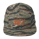 What If? - 5 Panel Cap - Orange Writing